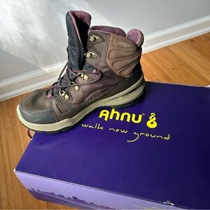Ahnu Brown Lace Up Boots